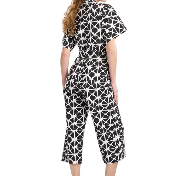 Natori NWT Black and White Geometric Jumpsuit - Picture 2 of 4